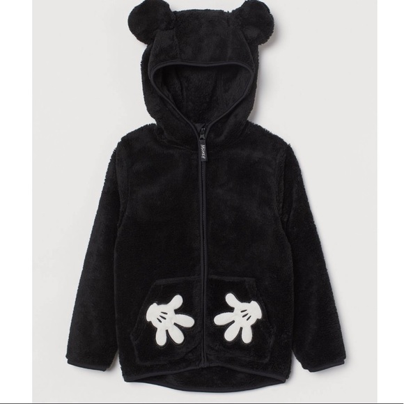 H&M Other - H&M Mickey Mouse Appliquéd zip-through hoodie size 5T/6